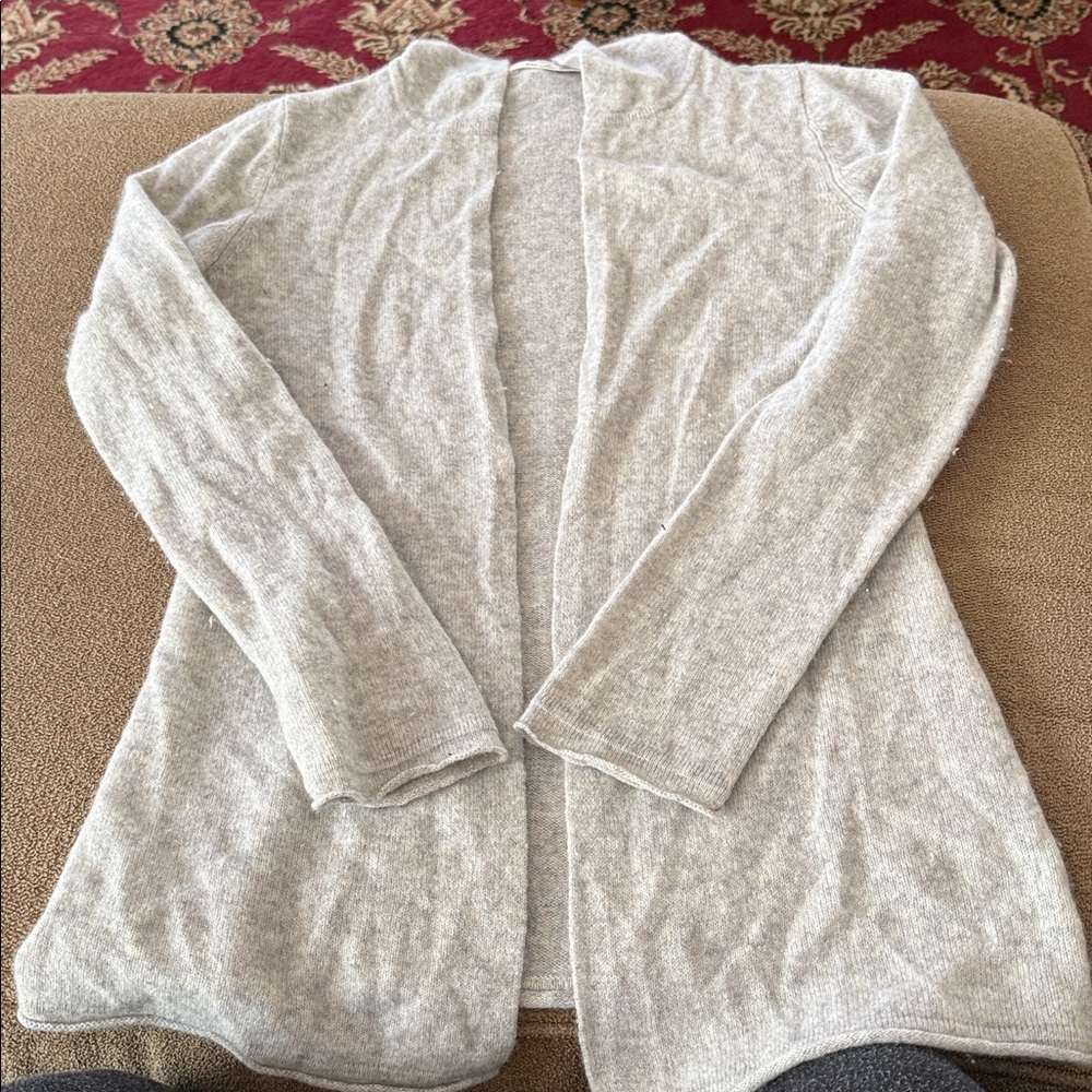 Caroline Grace Cashmere Cardigan Sweater Open Front Size Medium (TD)